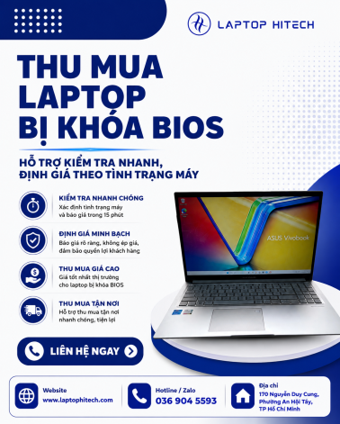 Thu Mua Laptop Bị Khóa BIOS – Hỗ Trợ Kiểm Tra Nhanh, Định Giá Theo Tình Trạng Máy
