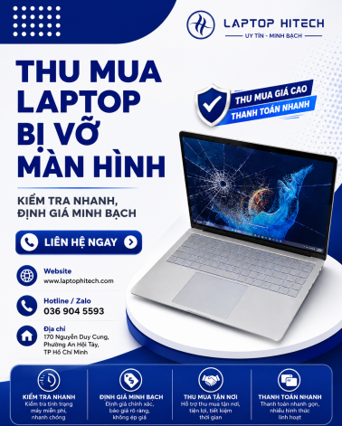 Thu Mua Laptop Bị Vỡ Màn Hình – Kiểm Tra Nhanh, Định Giá Minh Bạch