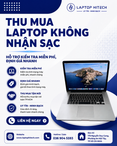 Thu Mua Laptop Không Nhận Sạc – Hỗ Trợ Kiểm Tra Miễn Phí, Báo Giá Nhanh Chóng
