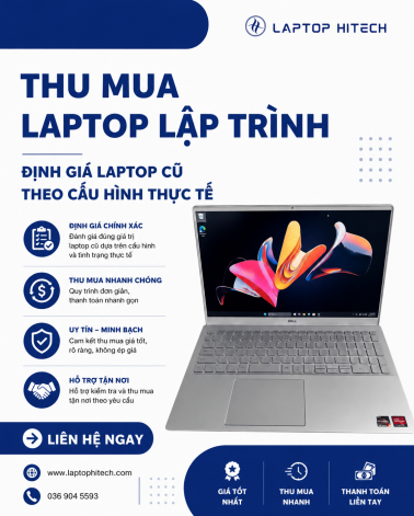 Thu Mua Laptop Lập Trình – Định Giá Laptop Cũ Theo Cấu Hình Thực Tế