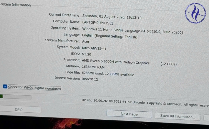 ACER ANV 15-41 RYZEN 5