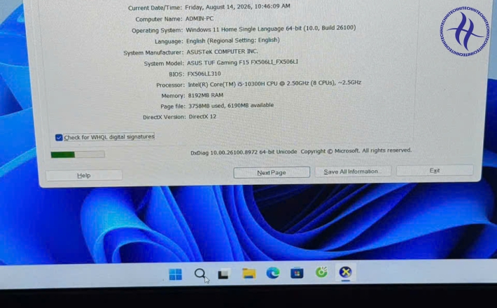 ASUS TUF FX506 I5-10300H
