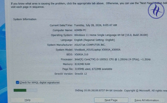 ASUS VIVOBOOK X509 I3