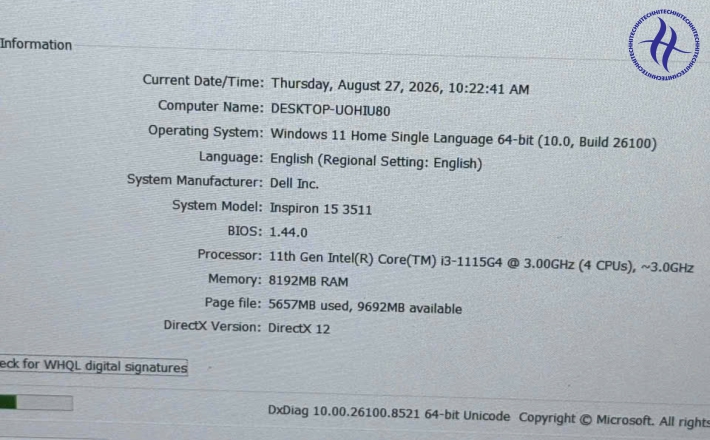 DELL INSPIRON 3511 I3