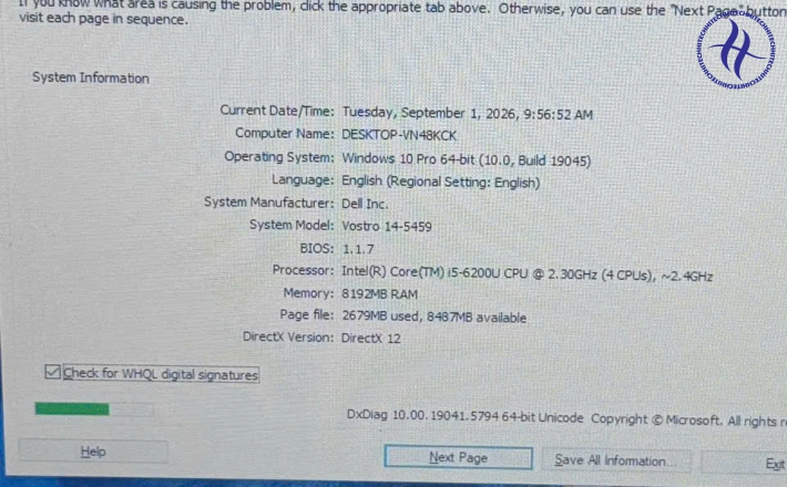DELL VOSTRO 5468 I5