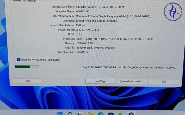 DELL XPS 7390 2-IN-1 I7-1065G7